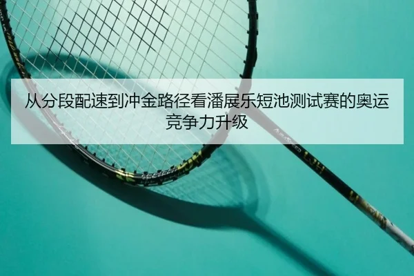 从分段配速到冲金路径看潘展乐短池测试赛的奥运竞争力升级 - Kaiyun